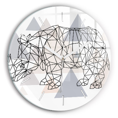 Zegar okrągły Geometryczny Wzór
