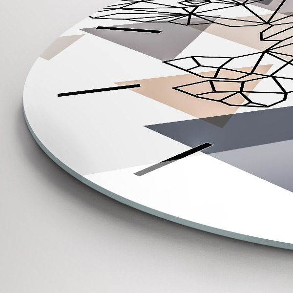 Zegar okrągły Geometryczny Wzór