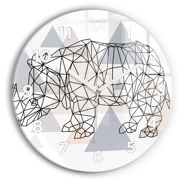 Zegar okrągły Geometryczny Wzór