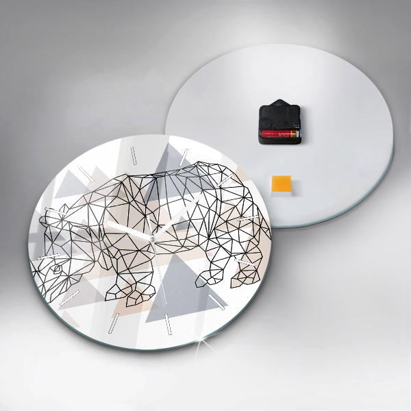 Zegar okrągły Geometryczny Wzór