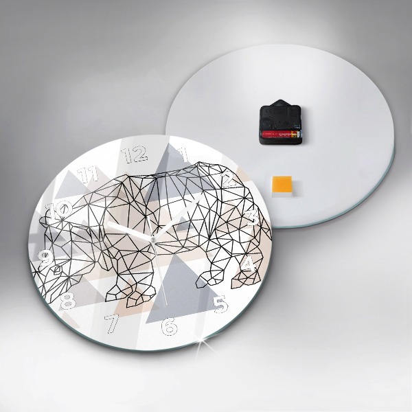 Zegar okrągły Geometryczny Wzór
