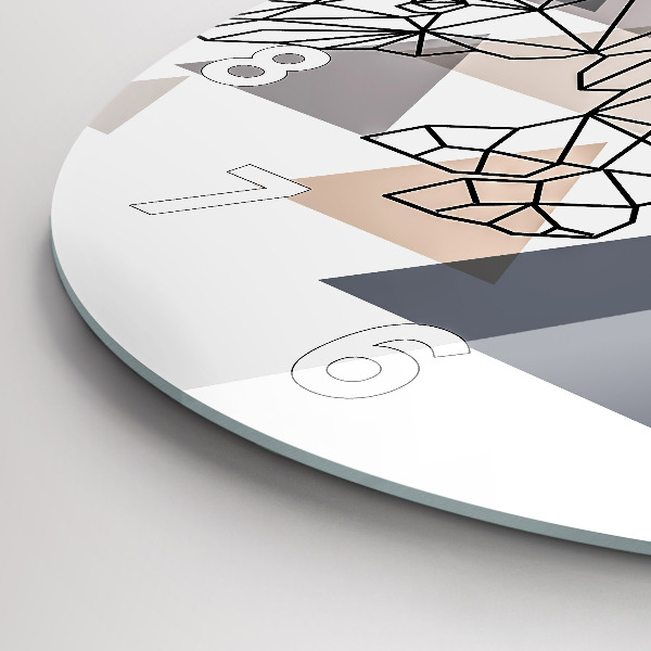 Zegar okrągły Geometryczny Wzór