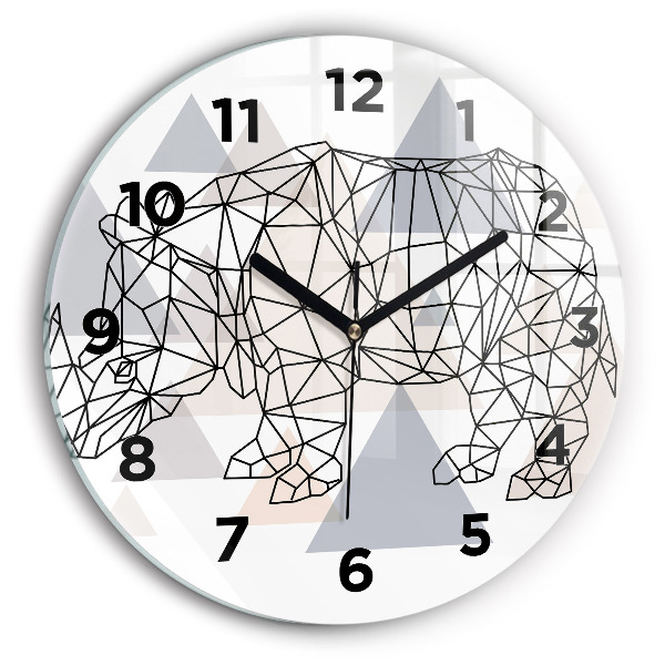 Zegar okrągły Geometryczny Wzór
