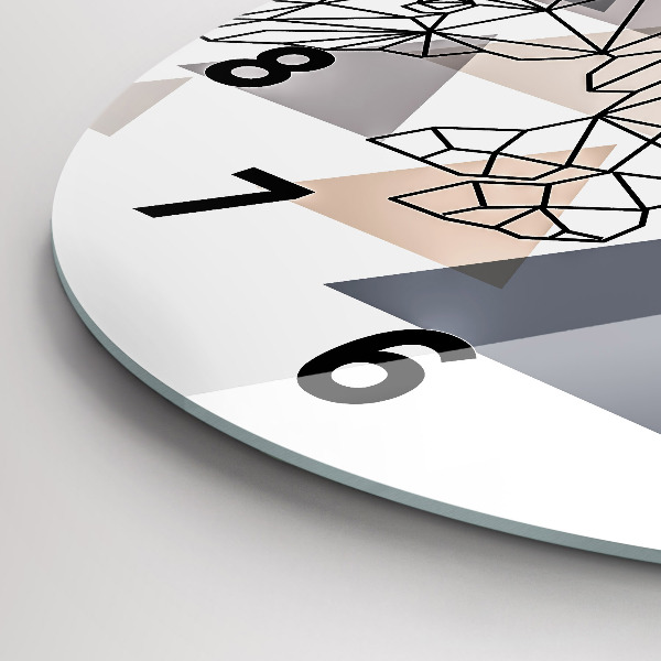 Zegar okrągły Geometryczny Wzór