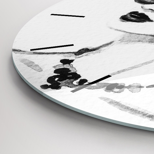 Zegar okrągły Modna kobieta