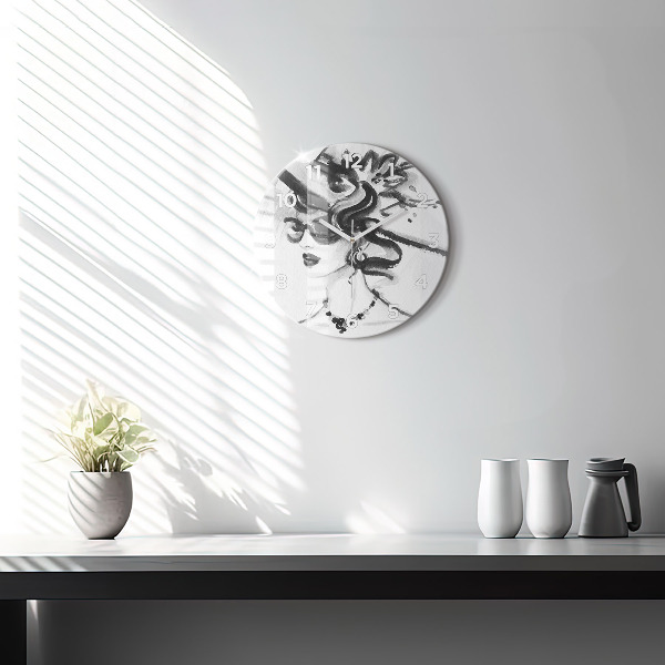 Zegar okrągły Modna kobieta