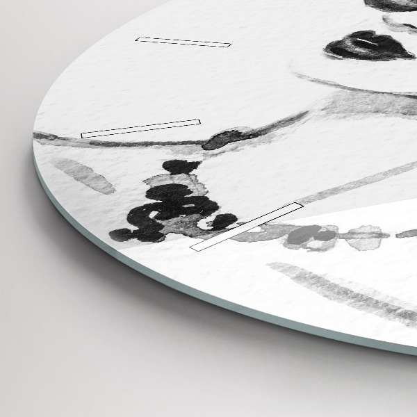 Zegar okrągły Modna kobieta