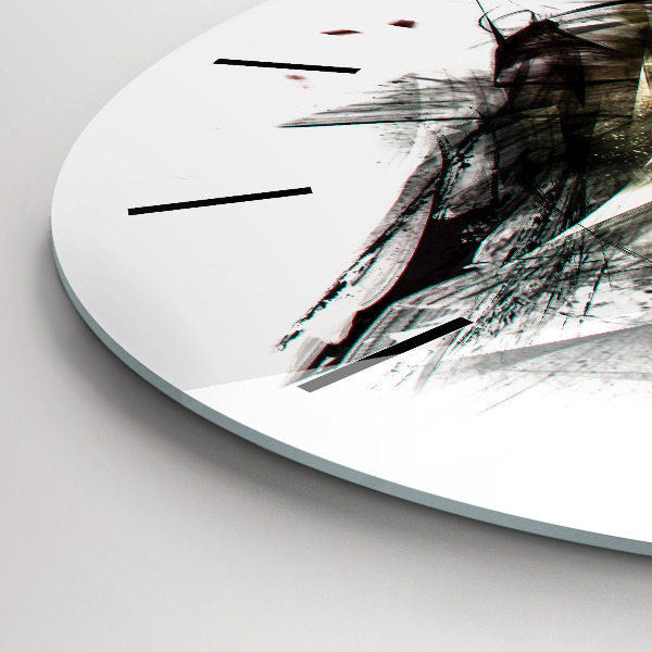 Zegar okrągły Rysowane portret wilka