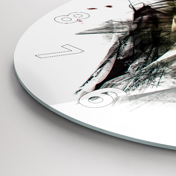 Zegar okrągły Rysowane portret wilka