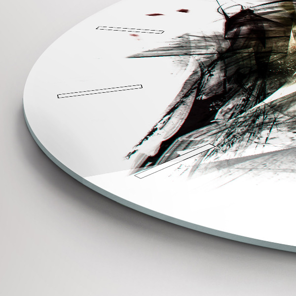 Zegar okrągły Rysowane portret wilka