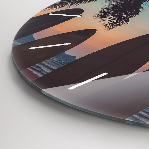 Zegar okrągły Surfing na plaży