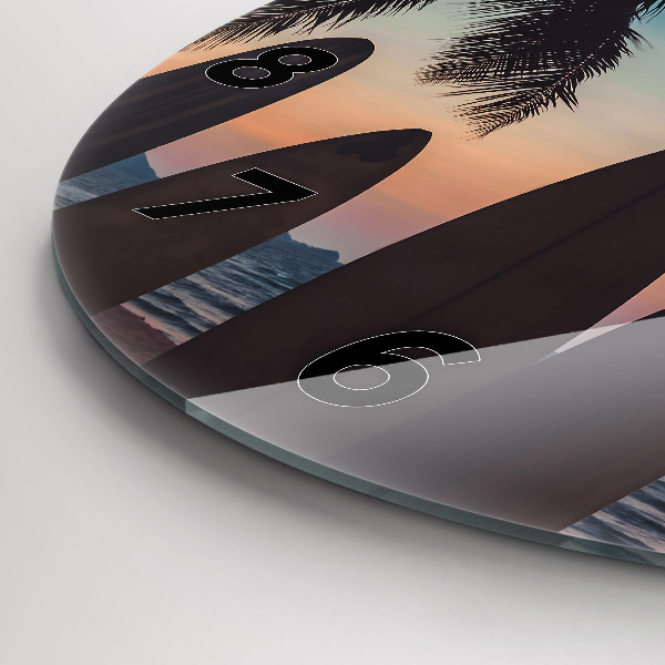 Zegar okrągły Surfing na plaży