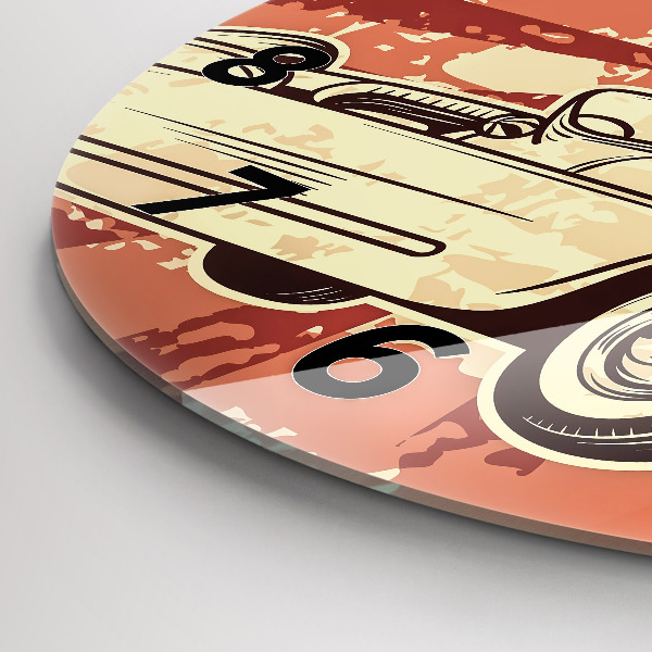 Zegar okrągły Vintage Retro auto