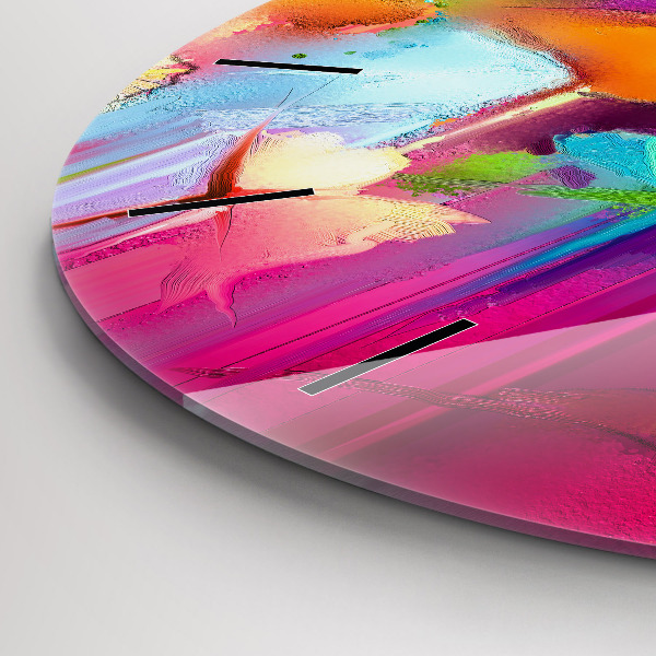 Zegar okrągły Abstrakcyjne kwiaty