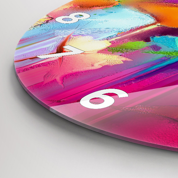 Zegar okrągły Abstrakcyjne kwiaty