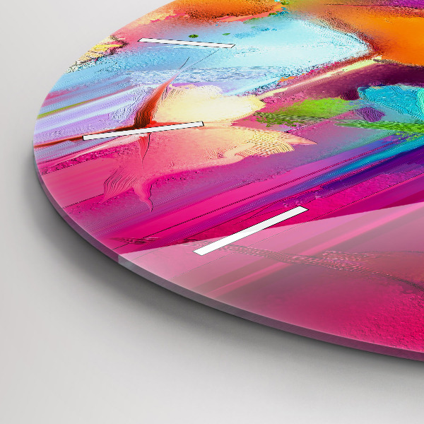 Zegar okrągły Abstrakcyjne kwiaty