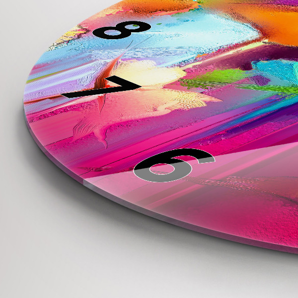 Zegar okrągły Abstrakcyjne kwiaty