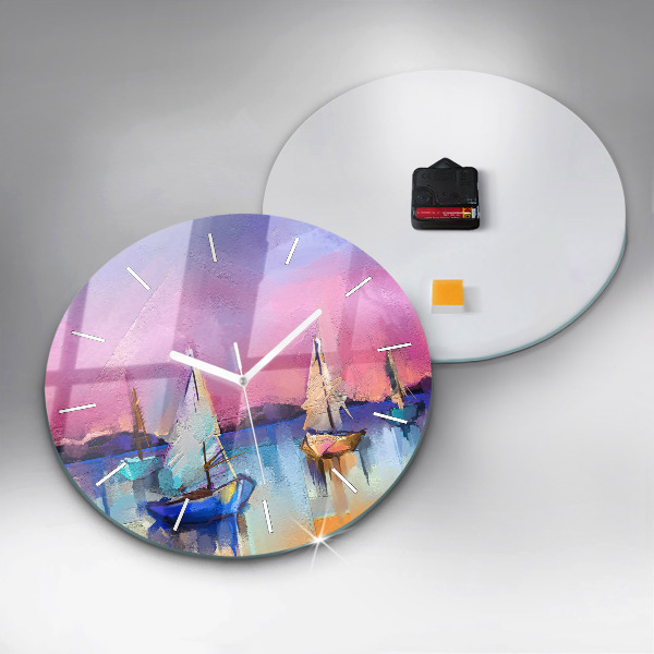 Zegar okrągły Pejzaż morski
