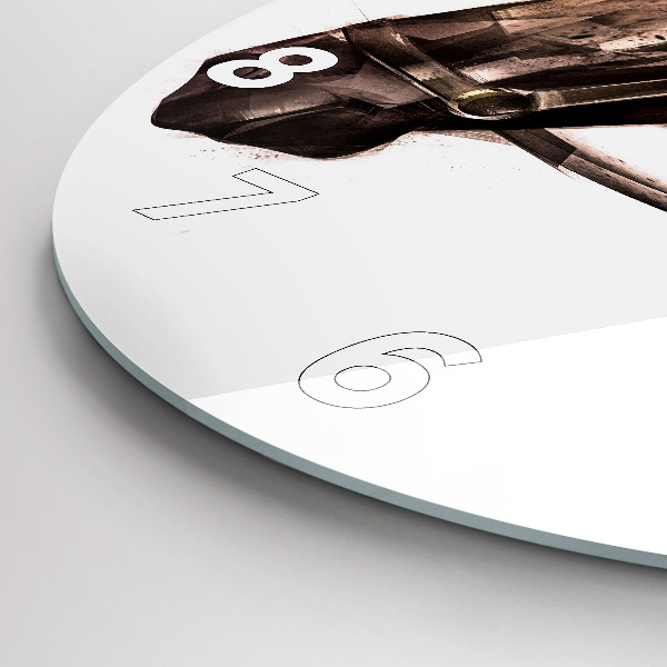 Zegar okrągły Malowany profil konia