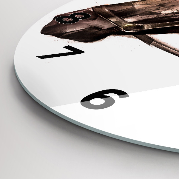 Zegar okrągły Malowany profil konia