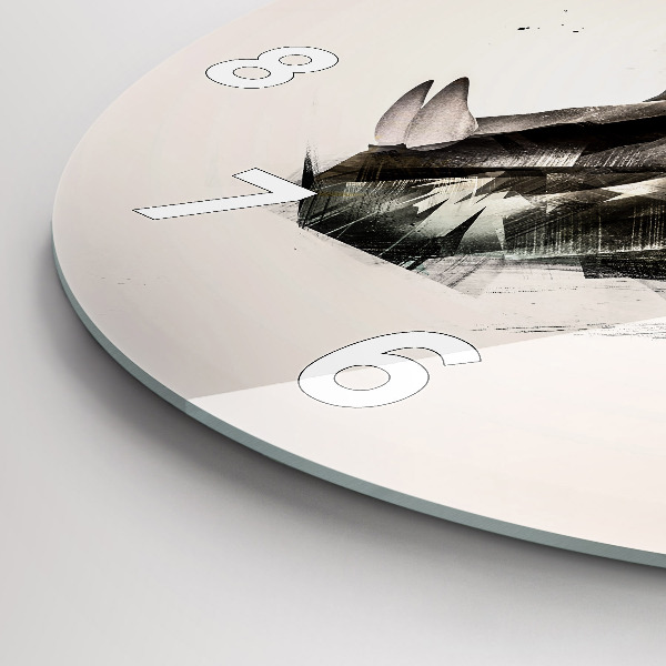 Zegar okrągły malowany portret tygrysa