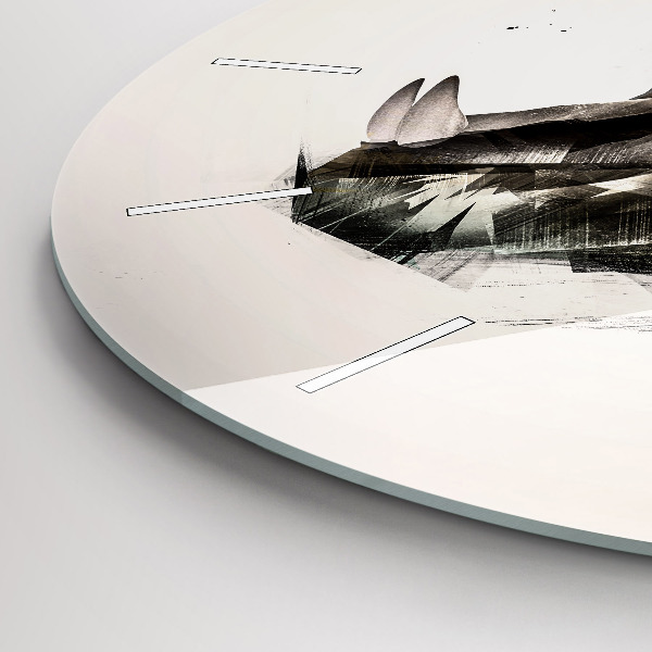 Zegar okrągły malowany portret tygrysa