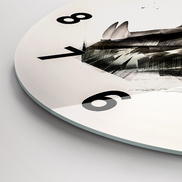 Zegar okrągły malowany portret tygrysa