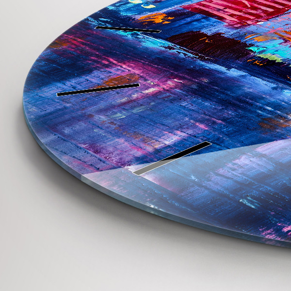 Zegar okrągły Abstrakcja drapaczy chmur