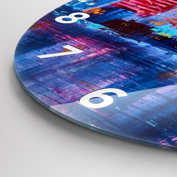 Zegar okrągły Abstrakcja drapaczy chmur