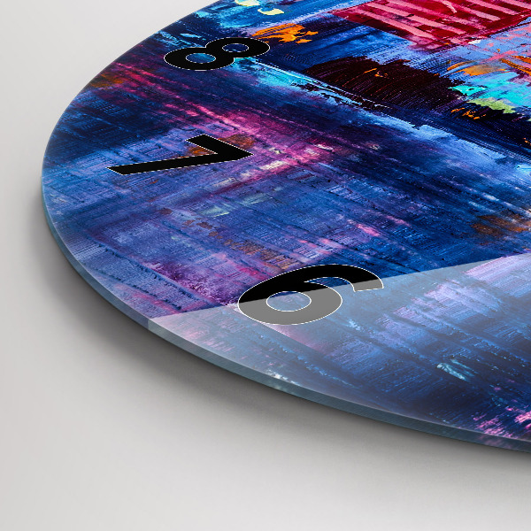 Zegar okrągły Abstrakcja drapaczy chmur