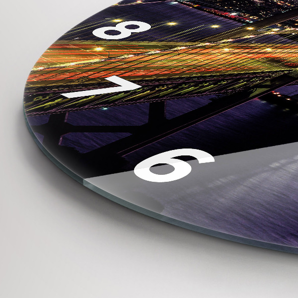 Zegar ścienny okrągły USA zachód słońca