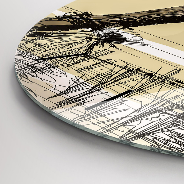 Zegar ścienny okrągły Kobieta zbierająca ryż