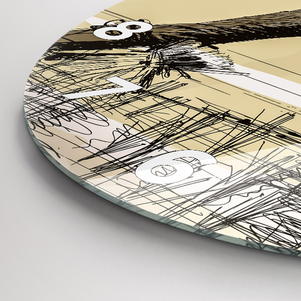 Zegar ścienny okrągły Kobieta zbierająca ryż