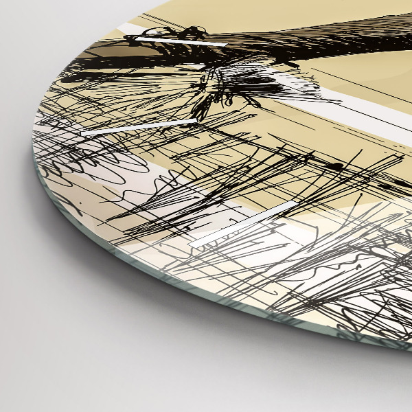 Zegar ścienny okrągły Kobieta zbierająca ryż