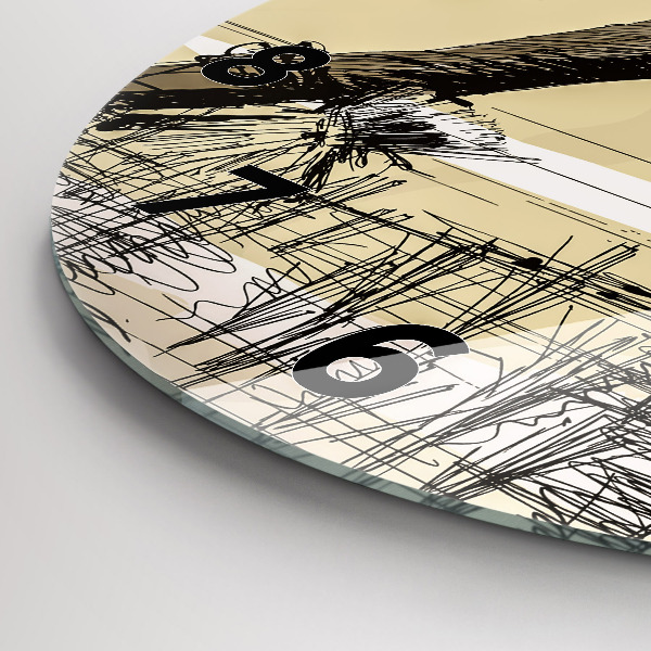 Zegar ścienny okrągły Kobieta zbierająca ryż