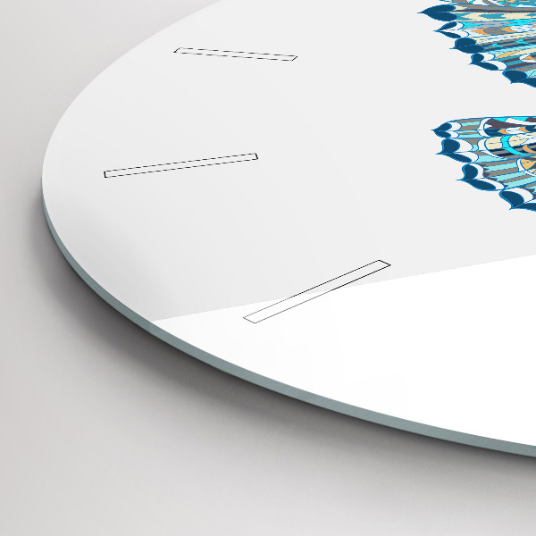 Zegar szklany okrągły Sowa w locie