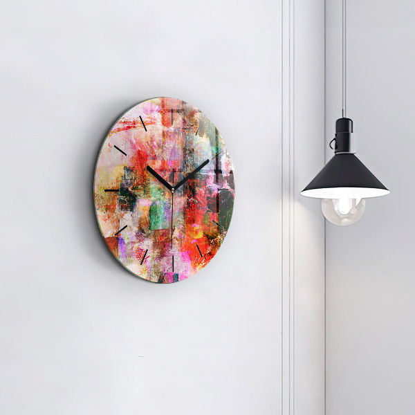 Zegar ścienny okrągły Abstrakcyjna kompozycja