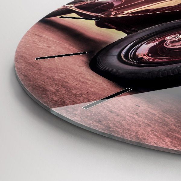 Zegar ścienny okrągły Samochód w stylu Vintage