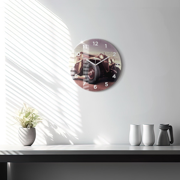 Zegar ścienny okrągły Samochód w stylu Vintage
