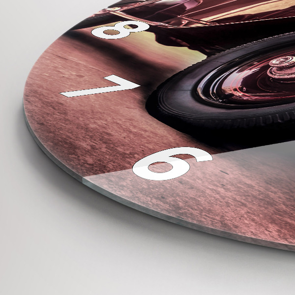 Zegar ścienny okrągły Samochód w stylu Vintage