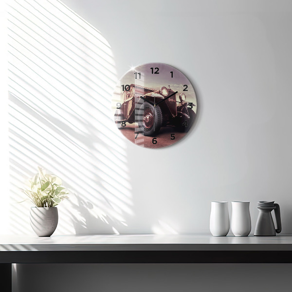 Zegar ścienny okrągły Samochód w stylu Vintage