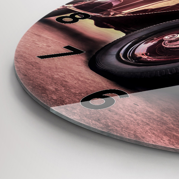 Zegar ścienny okrągły Samochód w stylu Vintage