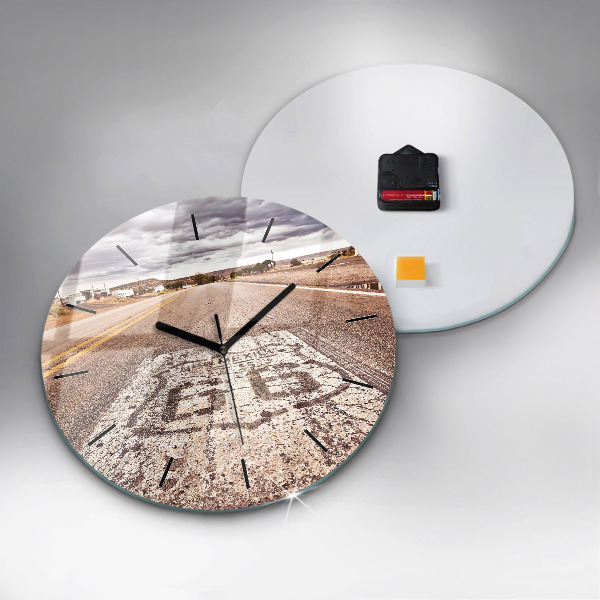 Zegar ścienny okrągły Route 66 USA