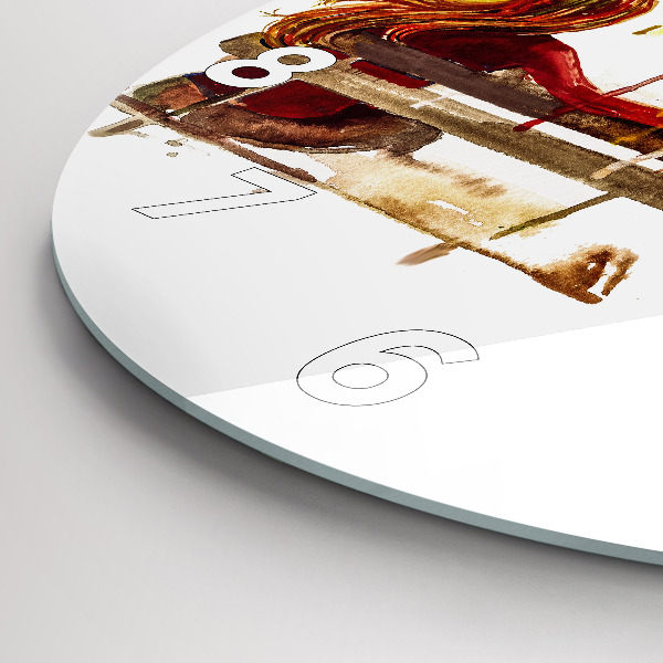 Zegar ścienny okrągły Jesienny Krajobraz