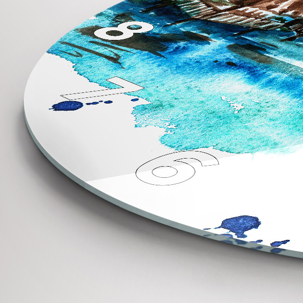 Zegar ścienny okrągły Obraz bezludna wyspa