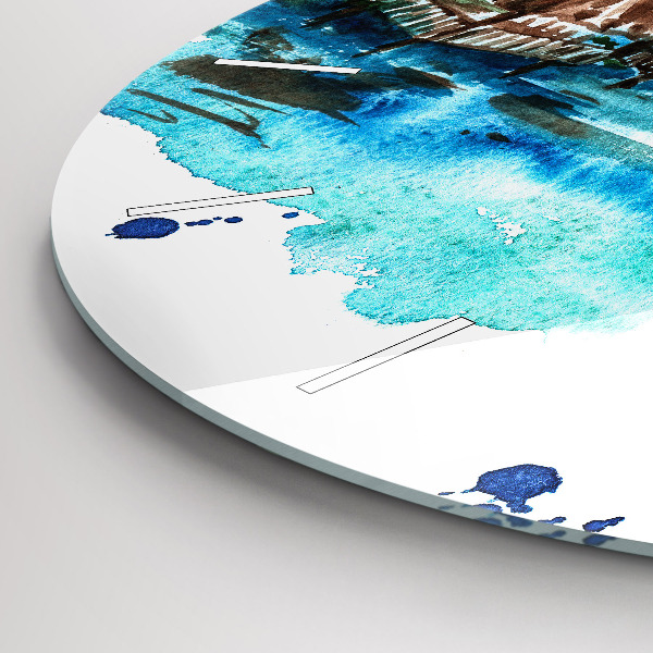 Zegar ścienny okrągły Obraz bezludna wyspa