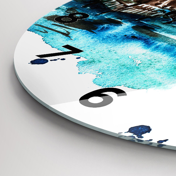 Zegar ścienny okrągły Obraz bezludna wyspa