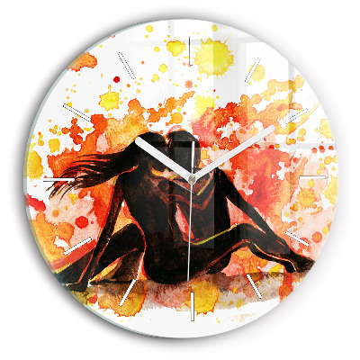 Zegar ścienny okrągły Miłość i zakochana para