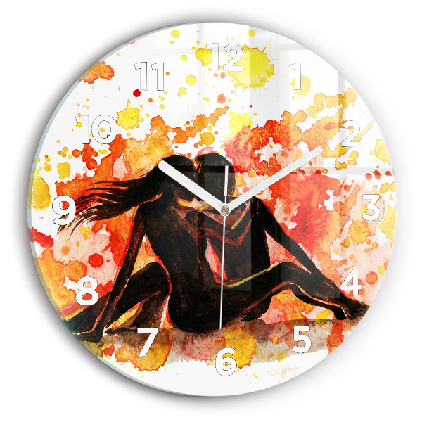 Zegar ścienny okrągły Miłość i zakochana para