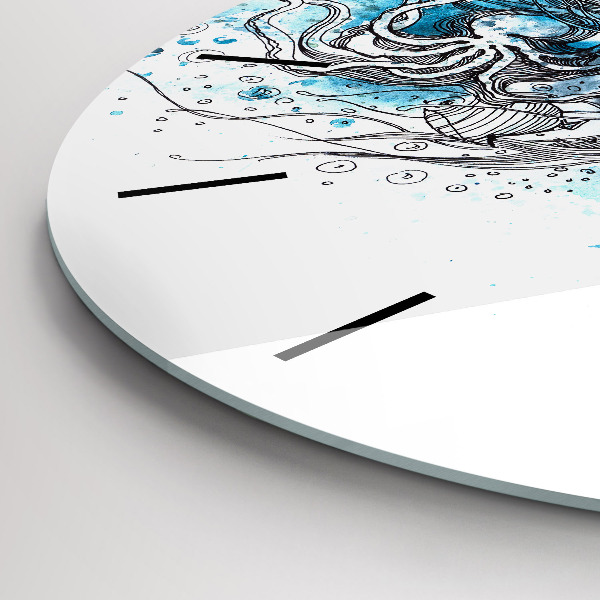 Zegar ścienny okrągły Podwodne życie ryb